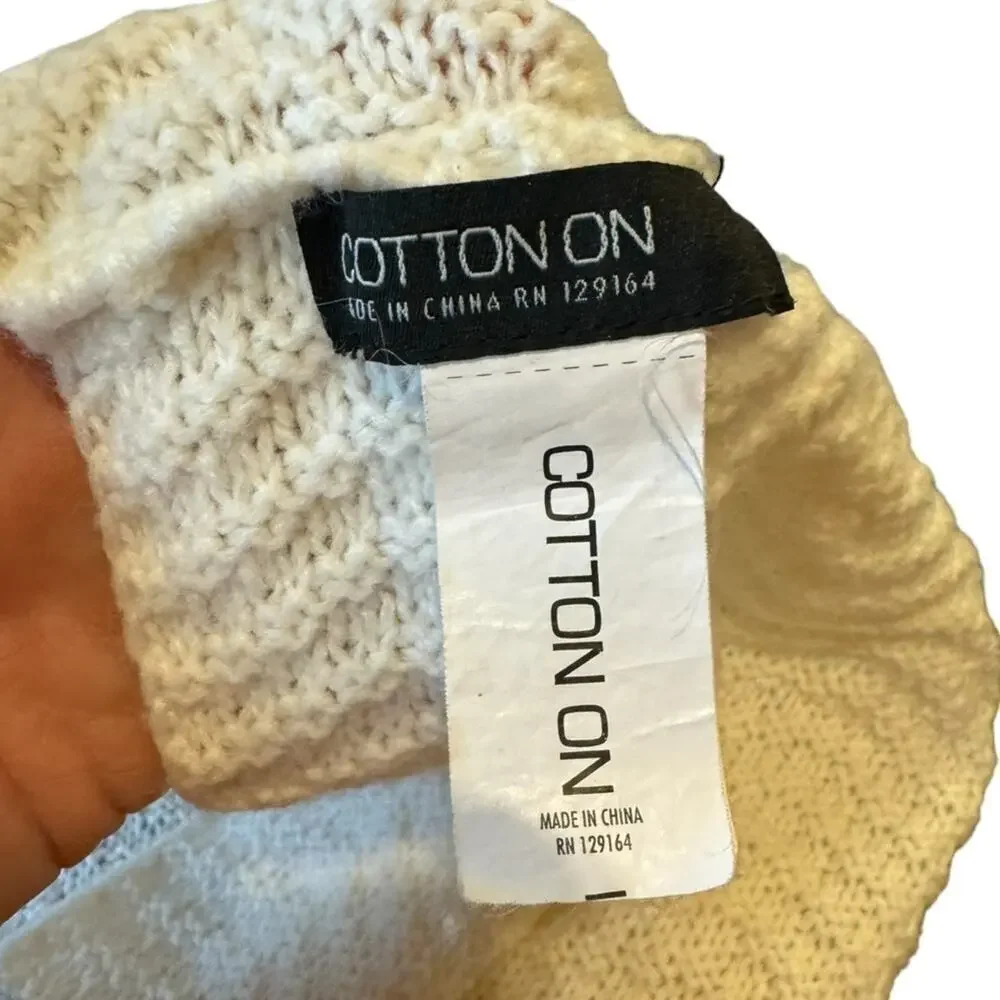 Cotton On White Knit Infinity Scarf Women's One-Size